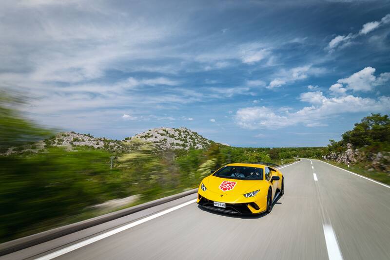 Super luxury cars arrived this year on Stradun, in Dubrovnik, Croatia on June 9, 2022. Super luxury cars arrived from Mostar as part of the HPlus Rally, organized by Hifa Petrol. The